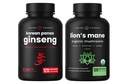 NutraChamps Koreanske Ginseng Kapsler og Lions Mane Kapsler 2 Pack Bundle