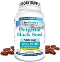 Bio Absorb Black Seed Oil Capsules, 82- Day Supply, Cold Pressed Pure Black Cumin Seed Oil (Nigella Sativa) (330 softgels, 500mg)