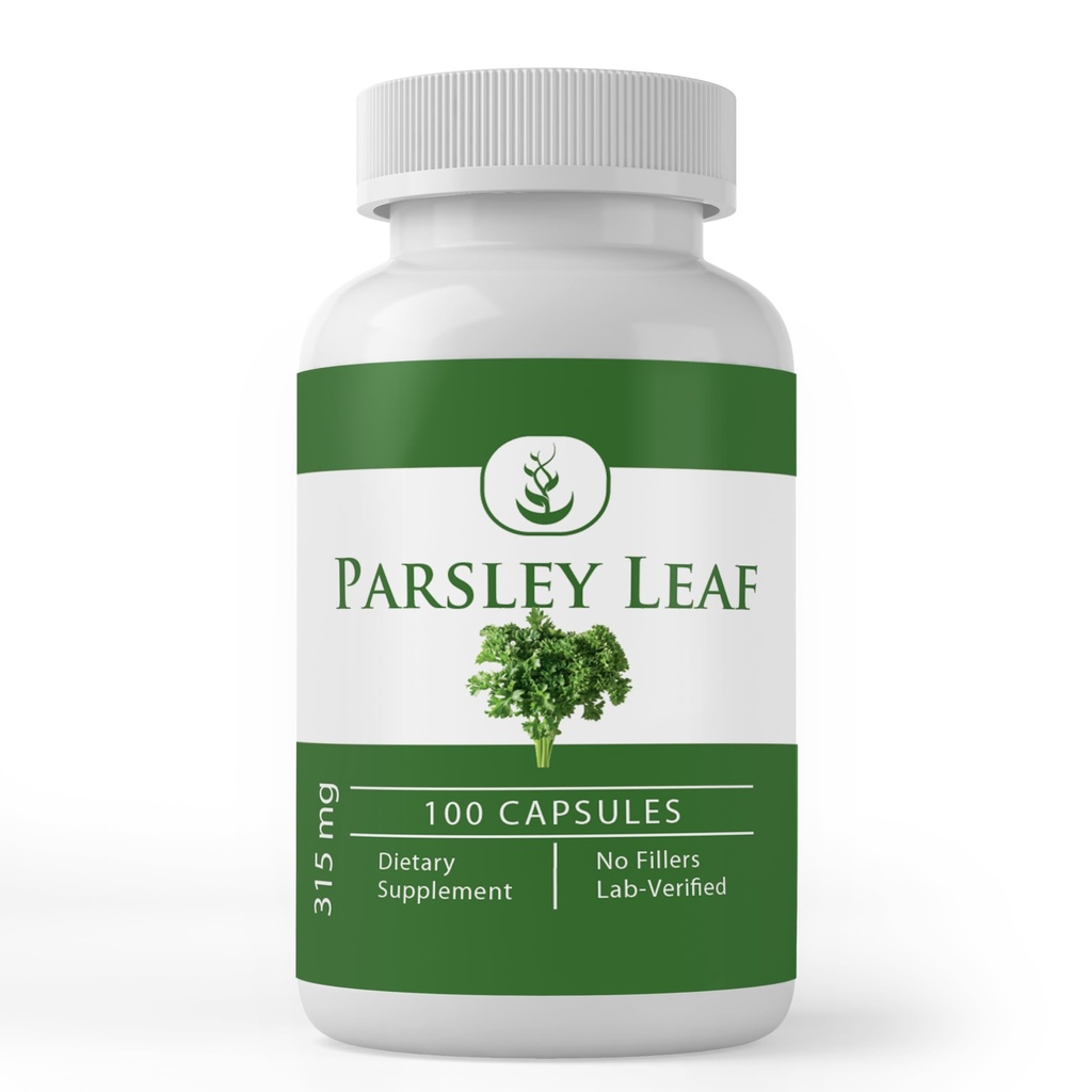 PURE ORIGINALSKE INGREDIENSER Parsley, (100 kapsler) Altid ren, ingen tilsætningsstoffer eller fyldstoffer, Lab Verified