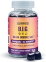 Del- immunV + Ashwagandha - Brain immun Gut ™ (B.I.G.) Gummy - al naturlig immun- og tandkødsstøtte med zink, D3- vitamin + fordøjelsesenzymer (60 gummier)