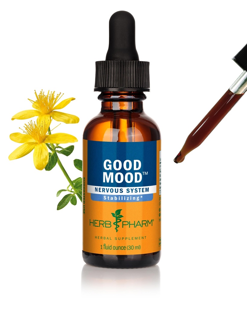 Herb Pharm Good Mood Liquid Herbal Formel med St. John 's Wort for sund følelsesmæssig balance - 1 Ounce