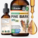 BIO KRAUTER Pine Bark Extract - Rich in Antioxidants Liquid Supplement - 400 mg French Maritime Pine Bark Extract Drops - Vegan, Alkohol & Sugar Free - 2 Fl Oz