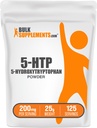 BulkSupplements.com 5- HTP Powder - 5- Hydroxytryptophan, 5 HTP Supplement - 5- HTP 200mg, Mood Support - Gluten Free, 200mg per Serving, 25g (0,88 oz) (pakke med 1)