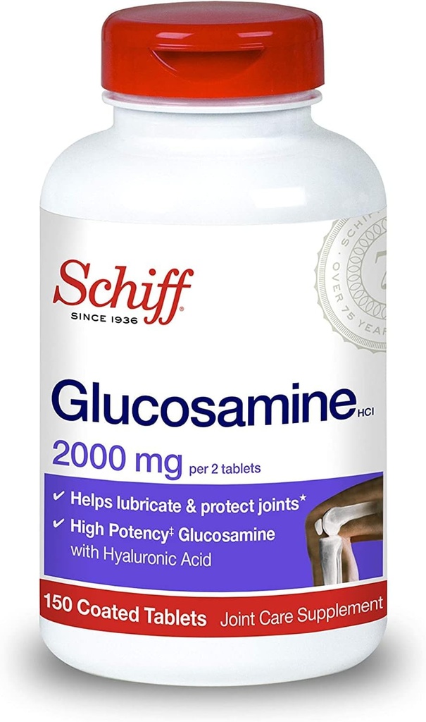 Schiff Glucosamin 2000mg med Hyaluronsyre (pakning med 4 stk.)