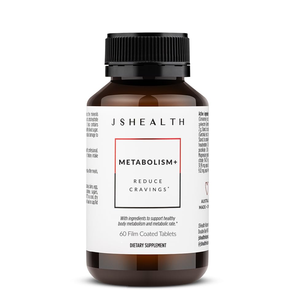 JSHealth Metabolism Supplement. Chromium for Healthy Blood Sugar and Cravings Support. with Zinc, Magnesium, Cinnamon, Gymnema. By Nutritionist Jessica Sepel (60 Tablets)