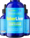Sober Lever 2oz. Plant- baseret lever rense og afvænning støtte + 100% naturlig hydrering lever sundhed supplement Reishi mælk tidsel Rhodiola + Vegan 15 Herbals Fast Absorb Tincture Væske
