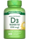 Nature 's Truth Vitamin D3 10000 IE Softgels against 124; 300 Greve konsekvente 124; Non- GMO & Gluten Free Supplement