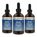 Dr. Mercola Zink Liquid Drops - Understøtter immun- og organsundhed - 15 mg Organic Zink Liquid Drops - USDA Organic - NSF Certified - Non- GMO, Gluten- Free & Soy- Free - 3,88 fl oz (3 Pack)