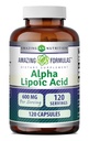 Amazing Formulas Alpha Lipoic Acid ekskl. 124; 600 Mg per servering Supplement Supplement 124; Kapsler minus 124; Non- GMO