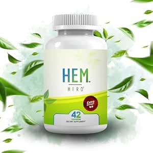 Hem Hero Ekstra Styrke Hæmorroide Behandling - Reducere hævelse, Soothe Kløe & Irritation - 100% Natural - 42 Vegetariske Kapsler