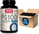 Jarrow Formulas PS100 Phosphatidylserin 100 mg, Kosttilskud til Hjerne Sundhed og Kognition Support, 120 Kapsler, 40- 120 Day Supply, Pakning med 12