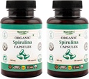 USDA Organic Spirulina Capsules - 100% Pure Vegan Supplement, Non-GMO, Gluten- Free, Chemical-Free, (240)