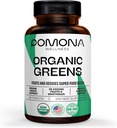Pomona Wellness Super Green Supplement, fuld af superfood vitaminer og mineraler, Frugter & Vegetabilske, Grønne pulver til bloating og fordøjelse, Gut Health, USDA Organic, non-GMO, 60 tabletter