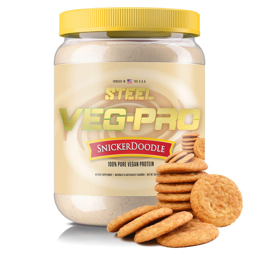 Steel Kosttilskud Veg- PRO - 124; Vegan Protein Powder, Snickerdoodle - 124; 25 Servere (1.65lbs) - 124; Protein Powder med BCAA Aminosyre - 124; Gluten Free - 124; Non Dairy - 124; Law Carb Formel