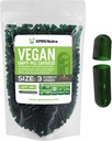 XPRS Nutra Størrelse 3 Tomme kapsler - 500 Grev Tomme Veganske kapsler - Vegetarisk Tomme Pill - DIY Vegetabilske Kapsler Fyldning - Veggie Pill Caps (Forest Green)