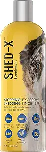 Shed- X Flydende hund supplement, 16oz - 100% Natural - Hjælper kontrol Overdreven Hund Sheding med fisk olie til hunde supplement af essentielle fedtsyrer, vitaminer og mineraler