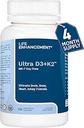 Life Enhancement Vitamin D3 K2 2000iu Understøtter Muscle & Brain Health - D3 K2 Supplement Hjælper i immunforsvar og cardiovaskulær Support - Made in USA (120 Vegetariske Kapsler)