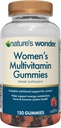 Naturens Wonder Women 's Multivitamin Gummies, Understøtter Energi, Metabolisme, Knogler og immunsystem Sundhed med vitaminer A, C, D, B6, B12, Biotin, Folinsyre, 75 Day Supply, 150 Count