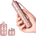 Bærbar Metal Pill Medicine Organizer - Vandtæt Pill Case Compact Travel Pill Box Weekly Aluminium Alloy Container, 7 dages daglig Pill Organizer Holder til små piller, Pink S