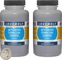 Aktiveret kul / 8 ounces / 2 flasker / 100% Pure Food Grade / Granuleret