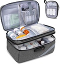 Trunab medicinopbevaringspose med kombinationslåse, låsbar pilleflaske Organizer, Travel Medication Carry sag for Medicine Box, receptpligtig, vitaminer, kosttilskud eller medicinske forsyninger
