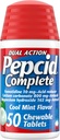 Pepcid Complete Acid Reducer + Antacida for Acid Reflux, 10mg Famotidin, 800mg Calcium Carbonat & 165mg Magnesium Hydroxid per Heartburn Medicine Tablet, Antacida Chews, Mint, 50 ct