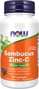 Now Foods Kosttilskud, Sambucus Zinc- C med Elderberry Koncentrat og C-vitamin, 60 Lozenges