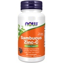 Now Foods Kosttilskud, Sambucus Zinc- C med Elderberry Koncentrat og C-vitamin, 60 Lozenges