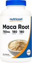 Nutricost Maca Root Kapsler (Lepidium meyenii) 750mg, 180 Kapsler, 180 Servere