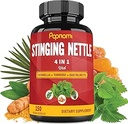 Stinging Nettle Extract Kapsler - 4in1 Kombineret med Boswellia, Gurkemeje & Saw Palmetto - 150 tællinger til 5 Måneder - Understøtter fælles, Kropsadministration, Hud, Hår & Immunitet