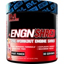 EVL Ultimate Pre Workout Powder - Thermogen Fat Burn Support Preworkout Powder Drikke til vedvarende energi Focus og Stamina - ENGN Shred Intense Creatin Free Preworkout Drikke Mix - Fruit Punch