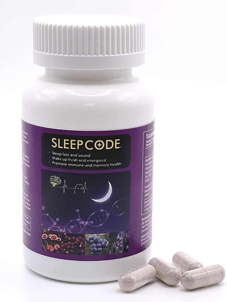 SLEEPCODE J & L Naturligt supplement til hurtig og slap søvn (60 kapsler) -L8