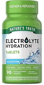 Nature 's Truth Electrolyte Tablets against 124; No Sugar Measures 124; 90 Grey Measures 124; Vegan, Non- GMO & Gluten Free Hydration Supplement 124; Med mineraler
