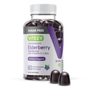 VITEEY Sambucus Elderberry Gummies for adult & Teens + Zink & C-vitamin - Sugar Free - Immunsupport & Booster Herbal Supplement - Vegan, Gluten Free, Gelatine Free, GMO Free, Chewable Berry Flavored