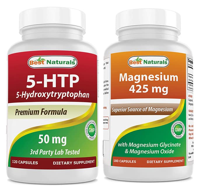 Bedste Naturals 5- HTP 50 mg & Magnesium Glycinate 425 mg