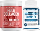 Helt Optimal Premium Multi Collagen Powder + Premium Magnesium Complex - Magnesium Citrate, Malat, Muskelrelaxation - 120 hætter