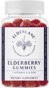 Elderlane Elderberry Gummies for voksne og børn - immunforsvar - non-GMO, Vegan, Gluten- Free, Gelatin- Free - 60ct, 100mg