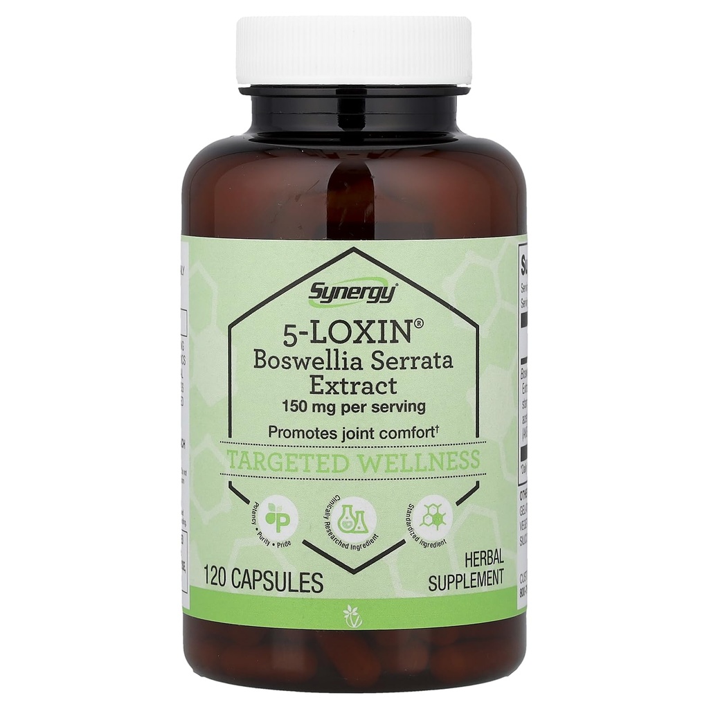 Vitacost Synergy 5-Loxin ® -AKBA Boswellia Extract -- 150 mg per portion - 120 kapsler