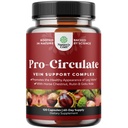 Vein Support Ben og Veins - Full Body Circulation Supplement for Spider & Varicose Veins og Forbedret Flow med Horse Chestnut Extract & Flavonoider - Vegan Non- GMO Mini Caps (2 måneder)