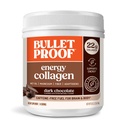 Bulletproof Dark Chocolate Energy Collagen Protein, 19.3 Ounces, Kaffefri brændstof med vitaminer og antioxidanter, Blend med Ginseng, Magnesium, Cordyceps Mushroom