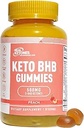 Real Ketones Keto BHB Gummies - Keto Gummies with BHB Exogenous Ketones for Enhanced Performance Energy Focus and Keto Diet Support - High Strength Sugar Free Keto Gummy - 30 Servings (Peach)