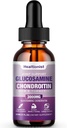 1 Pack Glucosamin Chondroitin MSM Liquid Drops, Ekstra styrke Fælles Support for voksne mænd og kvinder, Quercetin Boswelia, Bromelain, Antioxidant immunforsvar (2 Fl oz)