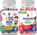 Magnesium Gummier for voksne og jern Gummier for børn og voksne - Jernvitaminer med C-vitamin