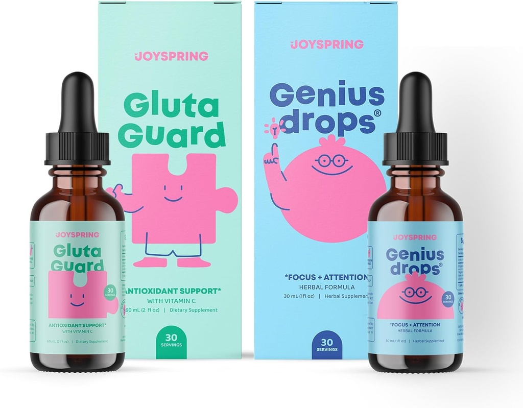 JoySpring Genius dråber og glutathione væske til børn