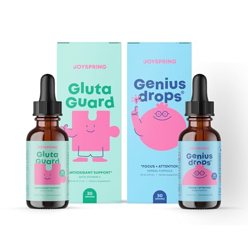 JoySpring Genius dråber og glutathione væske til børn