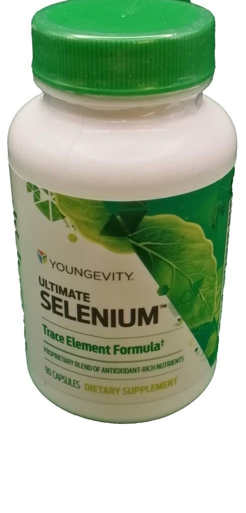 Youngevity Ultimate Selenium + Cofactors - Essential Mineral Supplement til immunforsvar, Antioxidant Defense, Thyreoideafunktion, og Cellular Health (I- selenomethionin) - (90 kapsler)