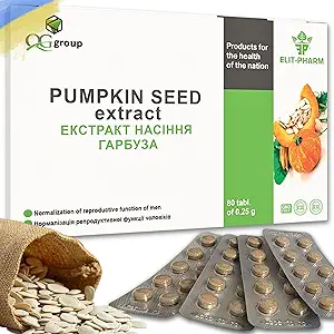 QG gruppe Pure Pumpkin Extract (80 tabletter - 200mg Hver) Understøtter Prostata og urinveje Wellness, Bstige Sundhed Kosttilskud til mænd og kvinder