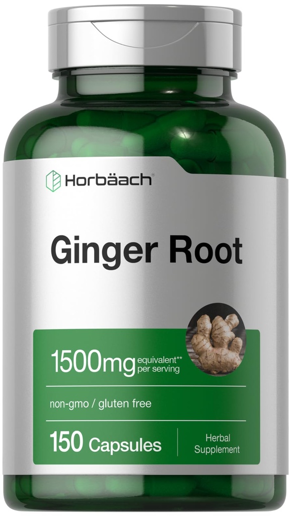 Horbäach Ingefær Root Capsules 1500 mg