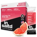 INSALTD ™ Sugar Free Electrolytes Powder Packets with No Stevia Aftershage Dex124; High- Potency Hydration Packets Dex124; Keto Electrolyte Drinks Dexter Mix 124; 28 Pack (Grapefrugt)