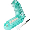 Johnbee Pill Cutter Splitter til små og små piller, større piller. Justerbar Pill Splitter præcist udskærer flere piller på én gang. Sharp Blade med sikkerhedsvagt. Non- Slip Silicone Edge (Lake Blue)